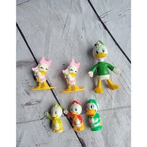 1991 Kellogg's Duck Tales Disney Figures Huey Dewey And Louie Daisy Duck READ